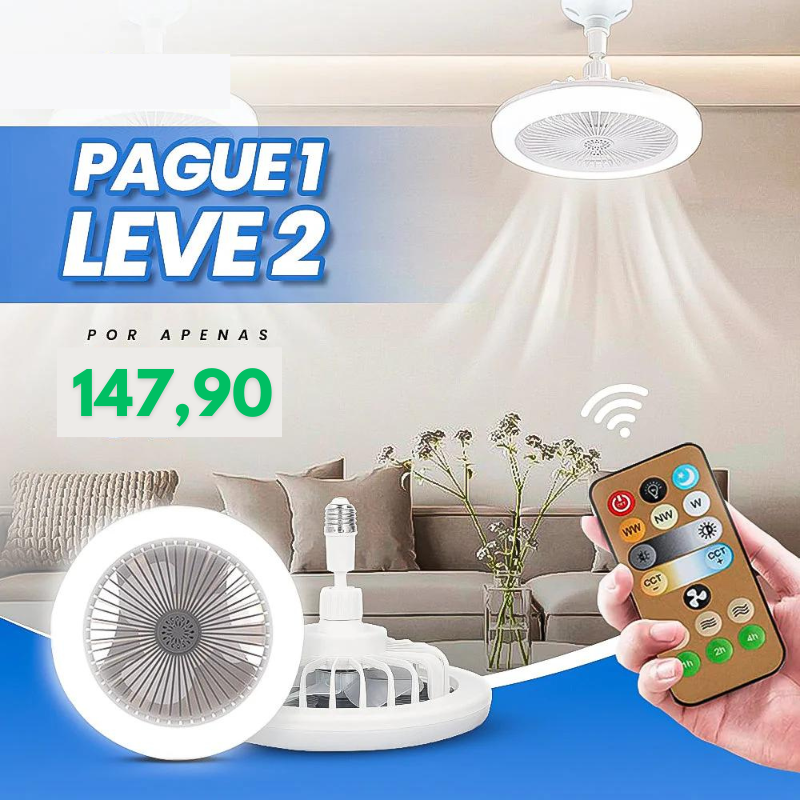 (COMPRE 1 LEVE 2) Luminária LED com Ventilador | FanMaster