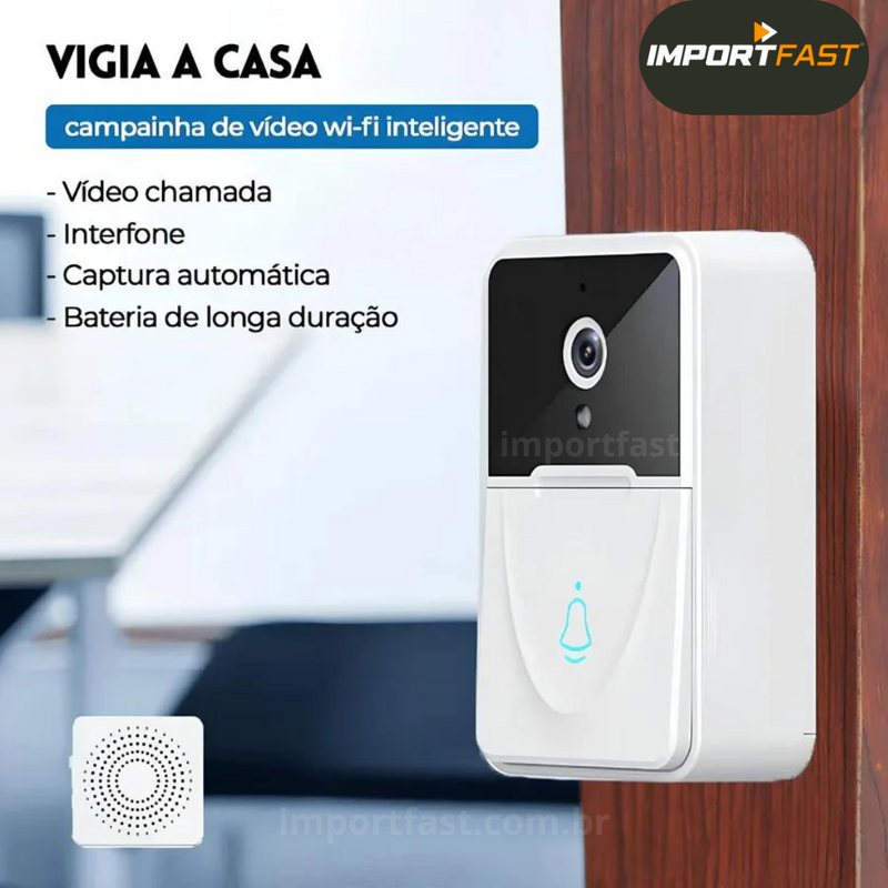 Campainha Inteligente - Full HD® | Monitore sua casa de qualquer lugar do mundo!