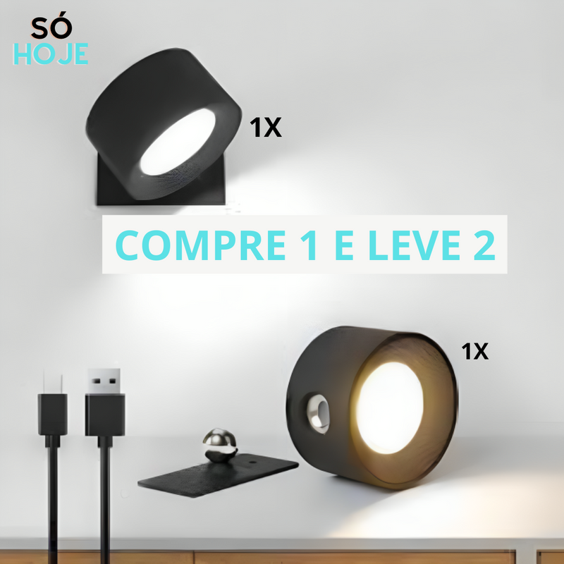 Kit de Luminária LED de Parede sem Furo (COMPRE 1 E LEVE 2)